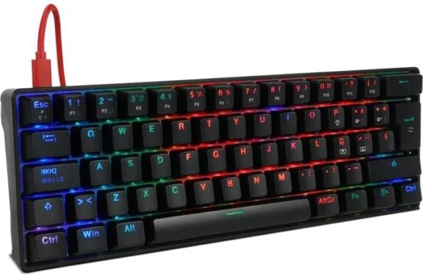 Teclado Gamer Game Factor KBG560 - Alámbrico - Switch Rojo - Mecánico - RGB - KBG560-RD