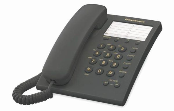 Teléfono Analógico Panasonic Kx Ts550Meb Analógica, Escritorio/Pared, Negro - KX-TS550MEB