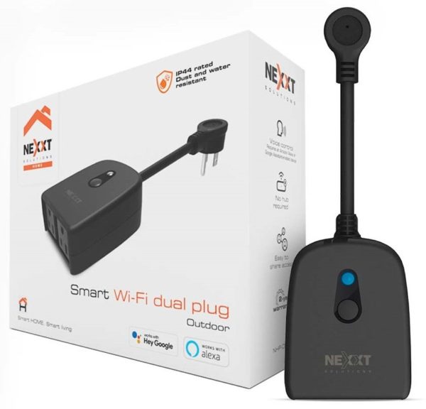 Enchufe Inteligente Nexxt NHP-O610 - Dual - Wi-Fi - Exterior - NHP-O610