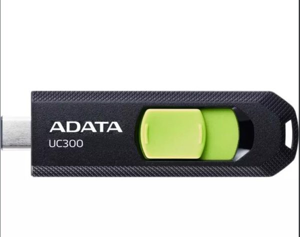 Memoria USB ADATA UC300 - 32GB - USB-C - Negro con Verde - ACHO-UC300-32G-RBK/GN