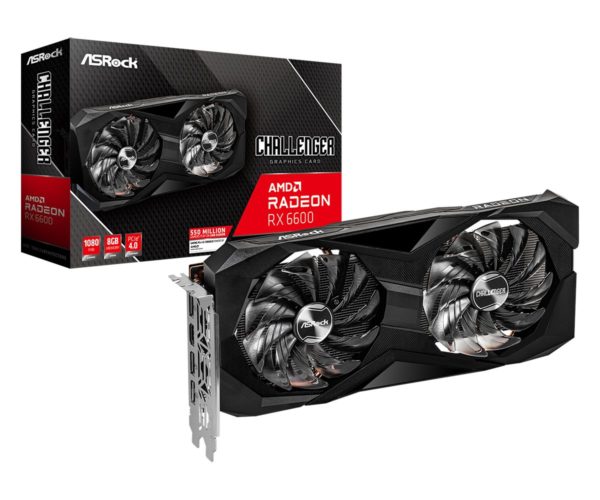 Tarjeta de Video ASRock AMD Radeon RX 6600 Challenger D - 8GB - 128-bit - PCI-E 4.0 - GDDR6 - HDMI - DisplayPort  - RX6600 CLD 8G