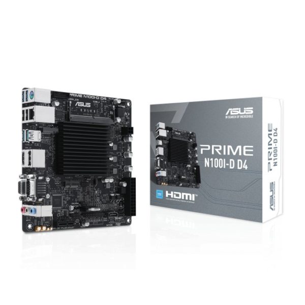 Tarjeta Madre ASUS PRIME N100I-D D4 - Intel N100 - 1x DDR4 - 2133/2800/3200 - HDMI - VGA - USB 2.0/3.2 - Mini ITX - PRIME N100I-D D4