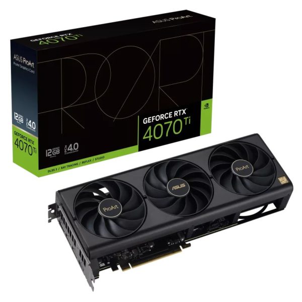 Tarjeta de Video ASUS ProArt GeForce RTX 4070 Ti - 12GB - 192-bit - PCI-E 4.0 - GDDR6X - HDMI - DisplayPort - PROART-RTX4070TI-12G