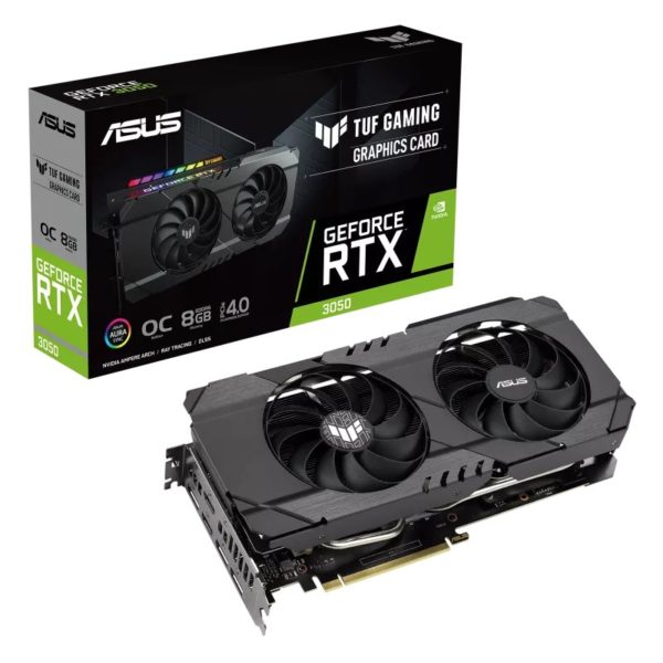 Tarjeta de Vídeo ASUS TUF Gaming GeForce RTX 3050 OC Edition - 8GB - 128-bit - PCI-E 4.0 - GDDR6 - HDMI - DisplayPort - TUF-RTX3050-O8G-GAMING