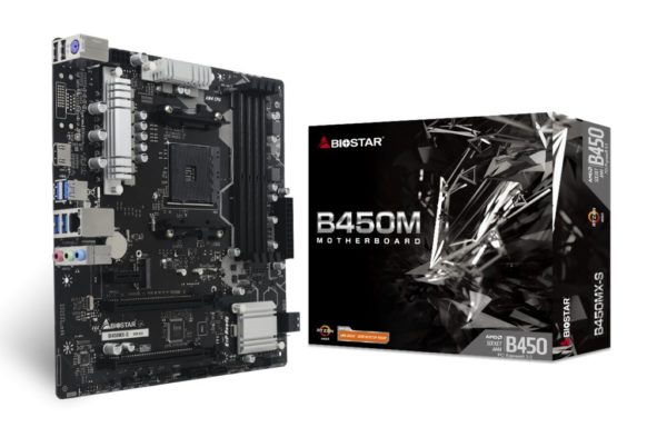 Tarjeta Madre Biostar B450MX-S - Socket AM4 - 4xDDR4 - 1866/2667/4333+(OC) MHz - HDMI - USB 2.0/3.2 - Micro ATX - B450MX-S