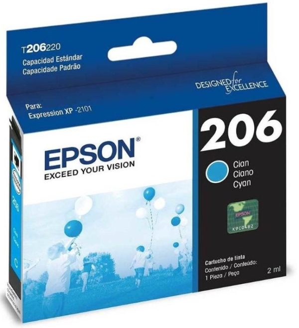 Tinta Epson 206 - Cian - T206220-AL