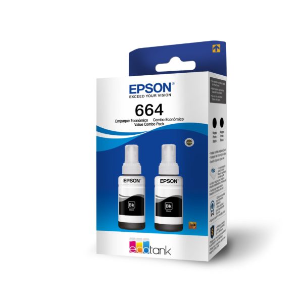 Tinta Epson Ecotank 664 - 2x Negro - T664120-2P