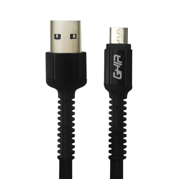 Cable Micro USB GHIA GAC-197N - 1 m - Negro - GAC-197N