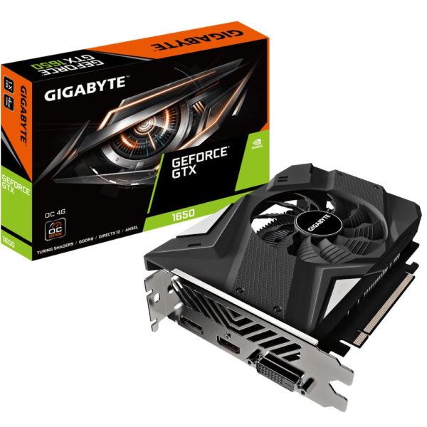 Tarjeta de Vídeo Gigabyte GeForce GTX 1650 D6 OC 4G (REV 2.0) - 4GB - 128 Bit - PCI-E 3.0 - GDDR6 - HDMI - DisplayPort - DVI-D - GV-N1656OC-4GD REV2.0