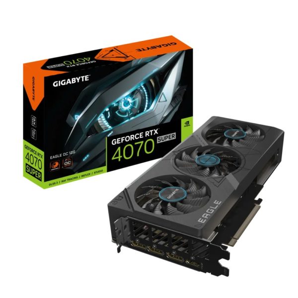 Tarjeta de Video Gigabyte GeForce RTX 4070 SUPER EAGLE OC 12G - 12GB - 192-bit - PCI-E 4.0 - GDDR6X - HDMI - DisplayPort - GV-N407SEAGLE OC-12GD