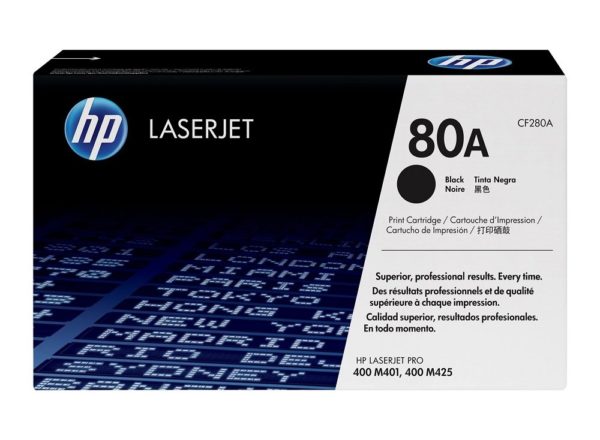 Cartucho de Tóner HP 80A - Negro - LaserJet - Original (CF280A) - CF280A