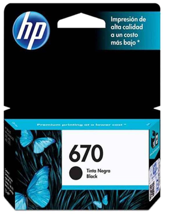 Cartucho de Tinta HP 670 - Negra - Original - (CZ113AL) - CZ113AL