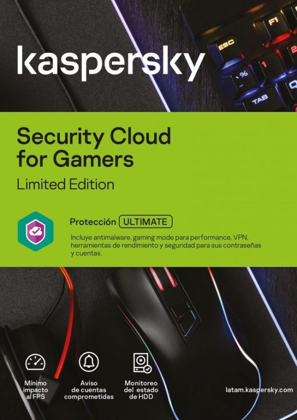 Antivirus Kaspersky Security Cloud For Gamers - 3 Dispositivos - 1 Año - Caja - TMKS-194