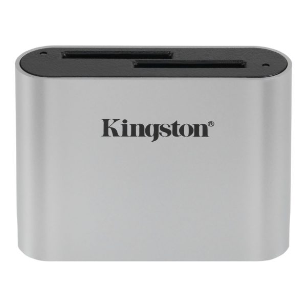 Lector de Tarjetas Kingston Workflow SD Reader - 2 Tarjetas SD - USB 3.2 - Negro con Plata - WFS-SD