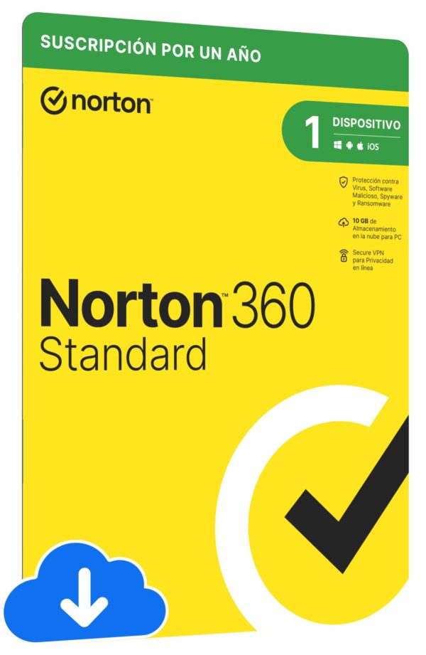 Antivirus Norton 360 Standard - 1 Dispositivo - 1 Año - 21404334