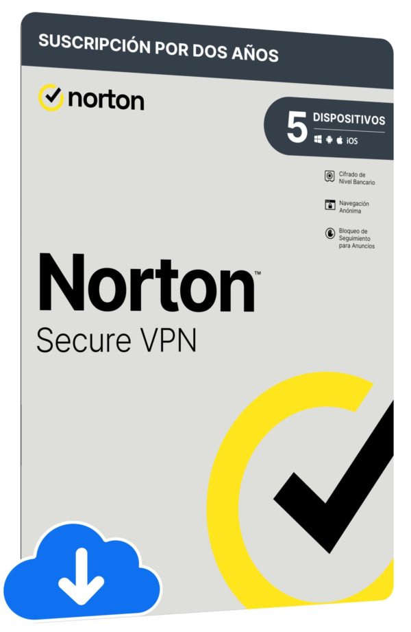 Antivirus Norton Wi-Fi VPN Privacidad Segura - 5 Dispositivos - 2 Años - 21416055