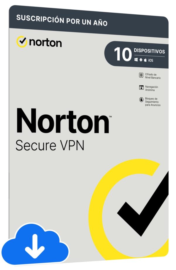 Antivirus Norton Wi-Fi VPN Privacidad Segura - 10 Dispositivos - 1 Año - 21416112