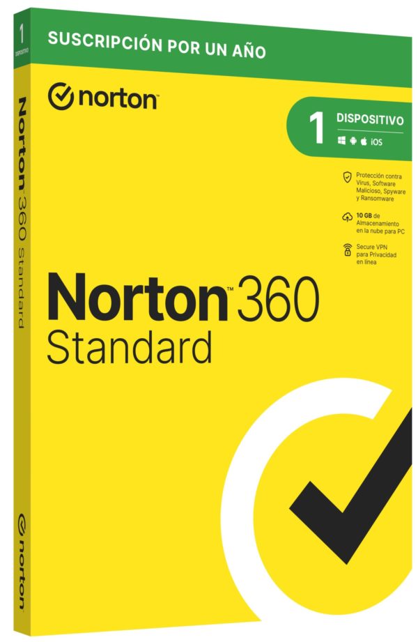 Antivirus Norton 360 Standard - 1 Dispositivo - 1 Año - Caja - TMNR-032