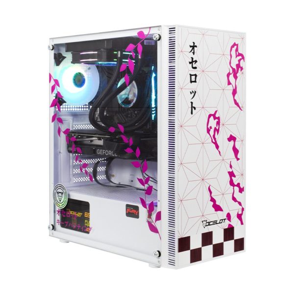 Computadora Gamer Ocelot HANAMI SERIES - NVIDIA RTX 4060 - AMD Ryzen 5 5600X - 16GB - 1TB SSD - Windows versión de prueba - Enfriamiento Líquido - AMD RYZEN HANAMI SERIES