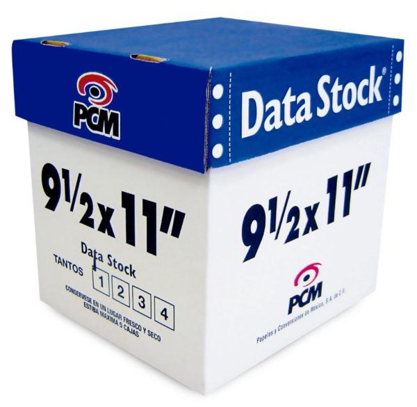 Papel PCM Data Stock - 9.5" x 11" - 3 Tantos - Blanco - 1000 Hojas - 10R4247