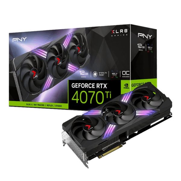 Tarjeta de Video PNY GeForce RTX 4070 Ti SUPER XLR8 Gaming VERTO EPIC-X RGB - 16GB - 256-bit - PCI-E 4.0 - GDDR6X - HDMI - DisplayPort - VCG4070TS16TFXXPB1-O