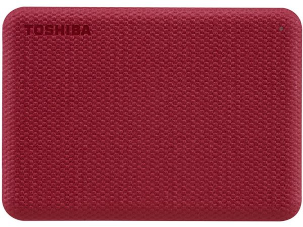 Disco Duro Externo Toshiba Canvio Advance - 2TB - USB 3.0 - Windows/Mac - Rojo - HDTCA20XR3AA