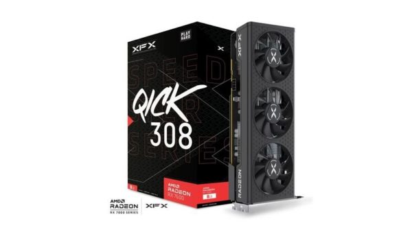 Tarjeta de Video XFX SPEEDSTER QICK 308 AMD Radeon RX 7600 Black Edition - 8GB - 128-bit - PCI-E 4.0 - GDDR6 - HDMI - DisplayPort - RX-76PQICKBY