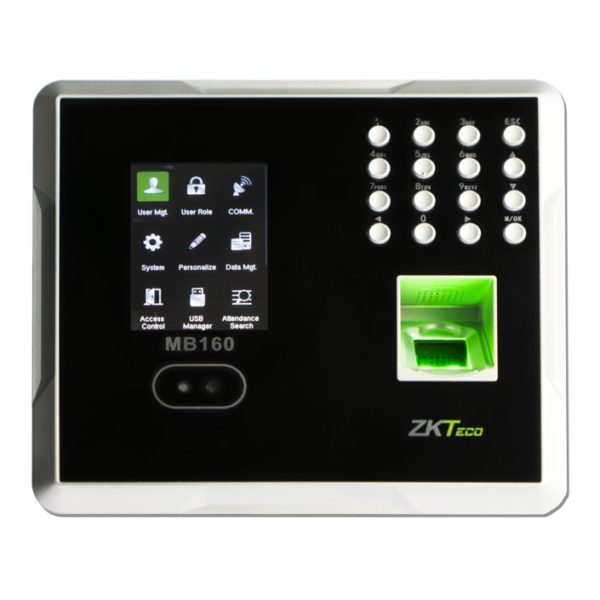 Lector Biométrico ZKTeco MB160ID - 2.8" - 1,500 Rostros - 2,000 Huellas - 2,000 Tarjetas - TCP/IP - MB160ID