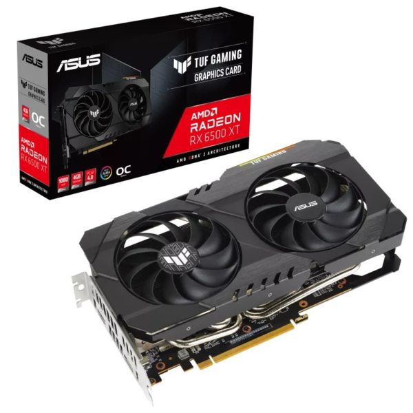 Tarjeta de Vídeo ASUS TUF Gaming Radeon RX 6500 XT OC Edition - TUF-RX6500XT-O4G-GAMING