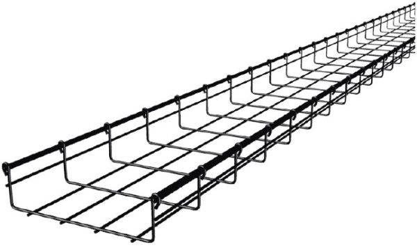 Charola Charofil MG-50-433EP - Tipo Malla - 66mm x 200mm x 3m - Bañado de Pintura Epóxica - Negro - MG-50-433EP
