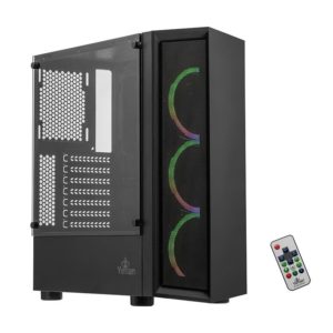 Gabinete YeYian Ventle Master - Media Torre - ATX/Micro ATX - 3x Ventilador Frontal - Panel Lateral - YCH-ATAB-01BK