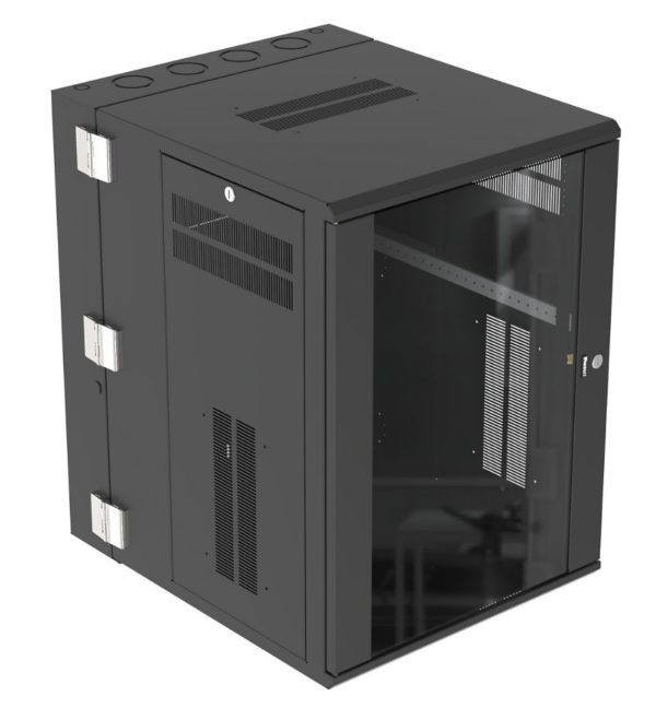 Gabinete Panduit - 19" - 18U - Puerta con Ventana de Seguridad - Negro - PZWMC1830W