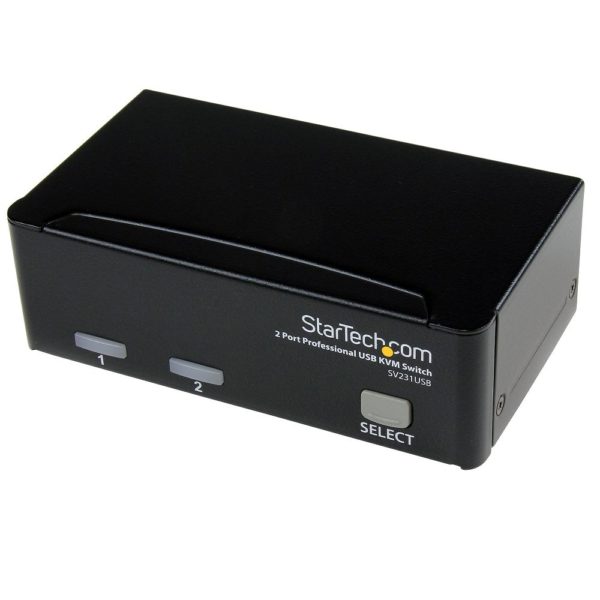 KVM StarTech.com - 3 Puertos VGA - 3x USB-A - 2x USB-B - SV231USB