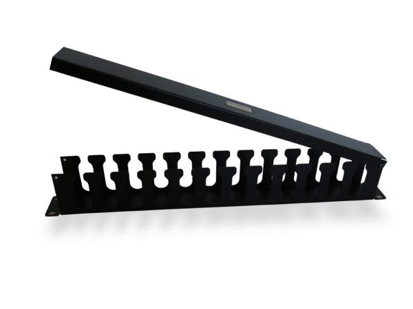 Organizador de Cables Thorsman TH-ORG-1UR - 1U - 19" - Horizontal - Negro semi-mate - TH-ORG-1UR