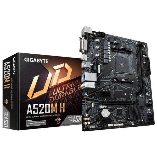 Motherboard Gigabyte A520M H Ddr4, 64 Gb, Amd, Socket Am4, Micro Atx - A520M H - Imagen 3