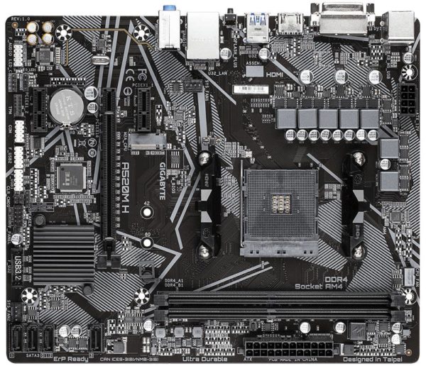 Motherboard Gigabyte A520M H Ddr4, 64 Gb, Amd, Socket Am4, Micro Atx - A520M H