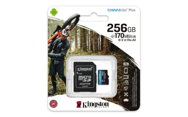 Memoria Microsdxc Kingston Technology Canvas Goo! Plus 256Gb Clase 10 Uhs I Con Adaptador - SDCG3/256GB - Imagen 3
