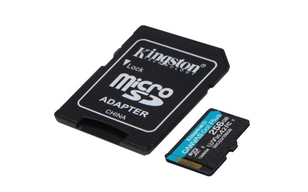 Memoria Microsdxc Kingston Technology Canvas Goo! Plus 256Gb Clase 10 Uhs I Con Adaptador - SDCG3/256GB