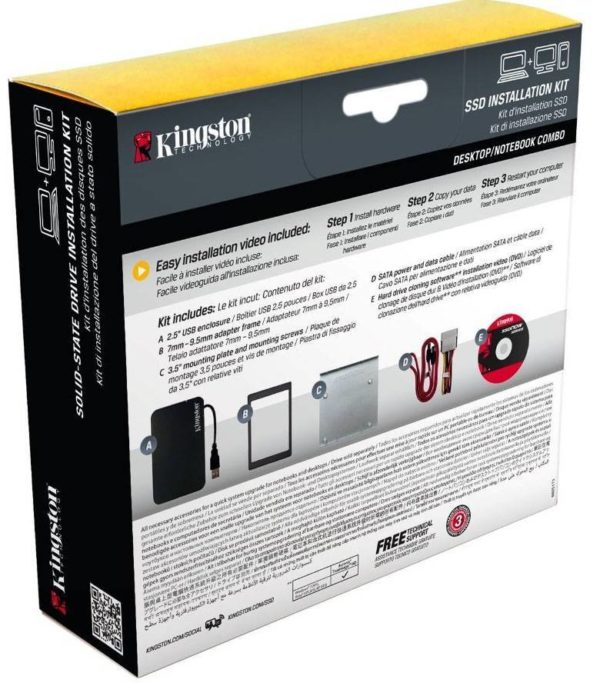 Kit De Instalación Kingston 2.5p Para Ssd - SNA-B