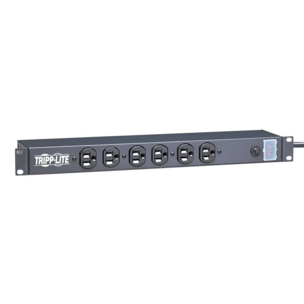 Pdu Tripp Lite Rs 0615 F 6 Contactos 120V 15A 6 Tomacorrientes Para Servidores Red De Instalación En Rack 1U 4.57 M - RS-0615-F