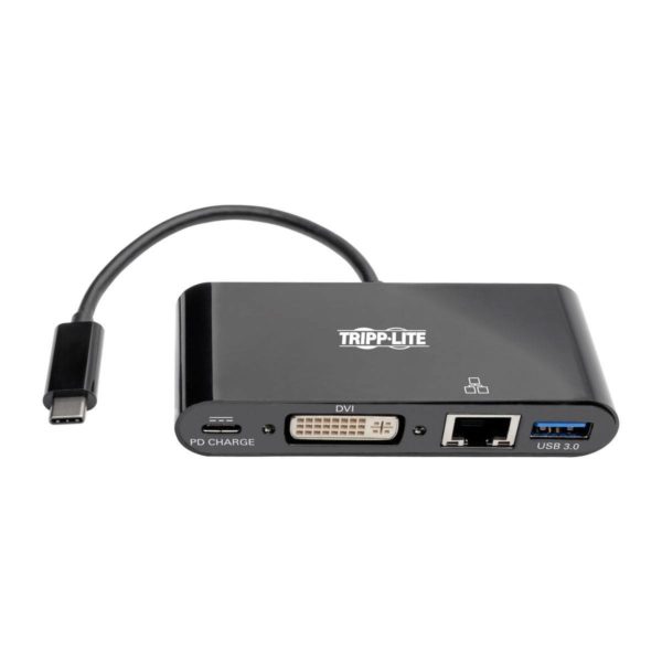 Adaptador Multipuerto Tripp Lite - USB-C / DVI / USB-A / Gigabit - Negro - U444-06N-DGUB-C - Imagen 3
